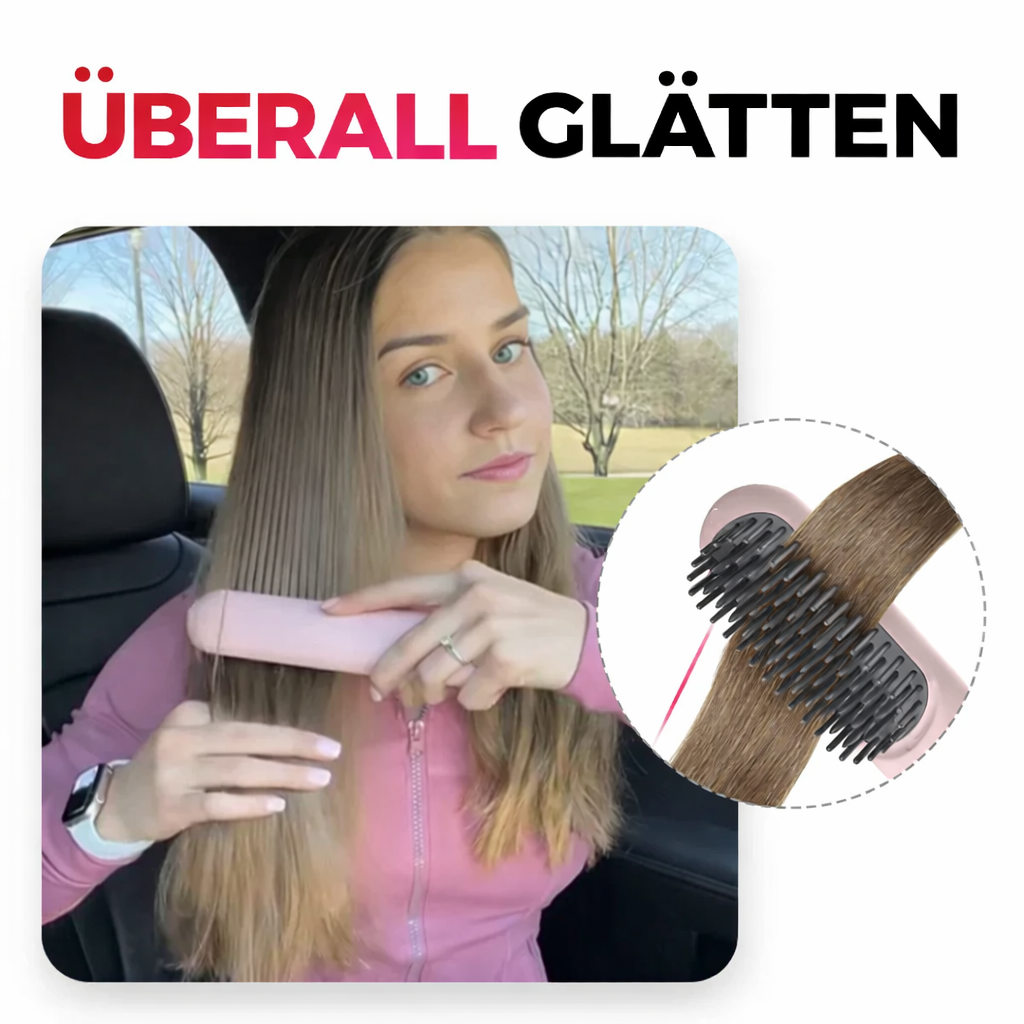 Cordless Straightening Brush for Quick Styling & Shiny Hair