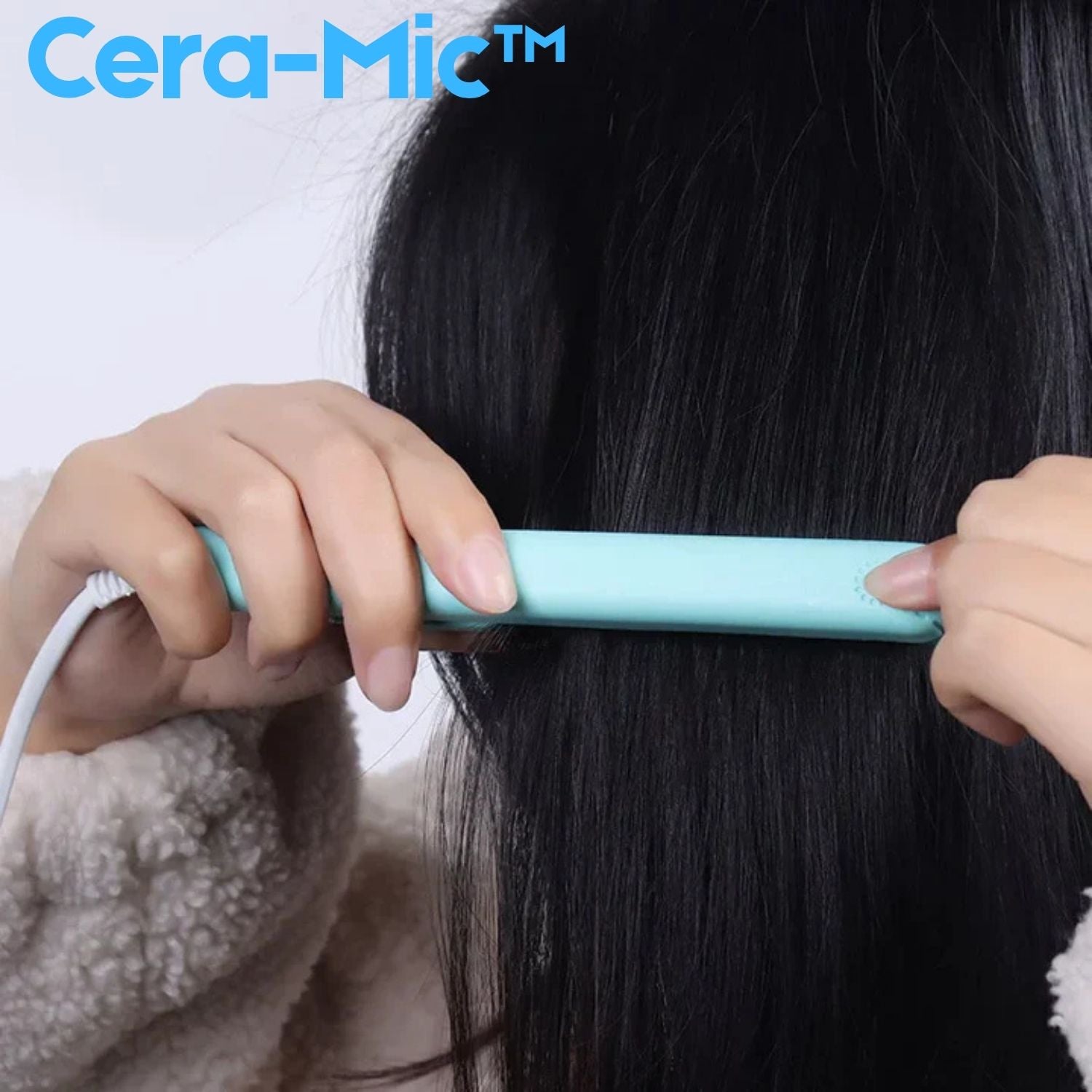 2-in-1 Hair Straightener and Mini Curling Iron with Ceramic Technology