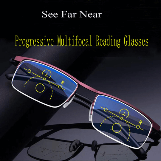 Progressive Glasses | Multifocal Lenses for Near and Distant Vision | Anti-Glare and UV Protection