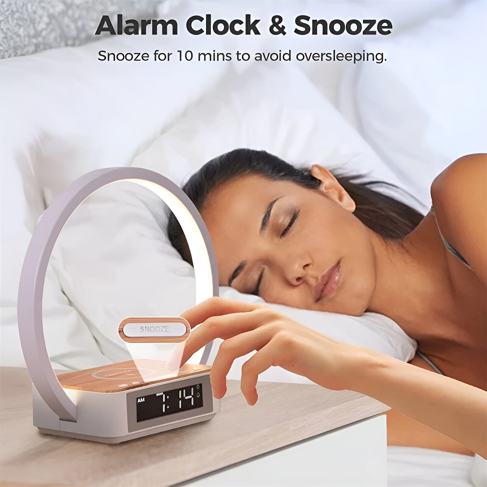 LumiCharge 3-in-1 Smart LED Lamp with Wireless Charging & Alarm