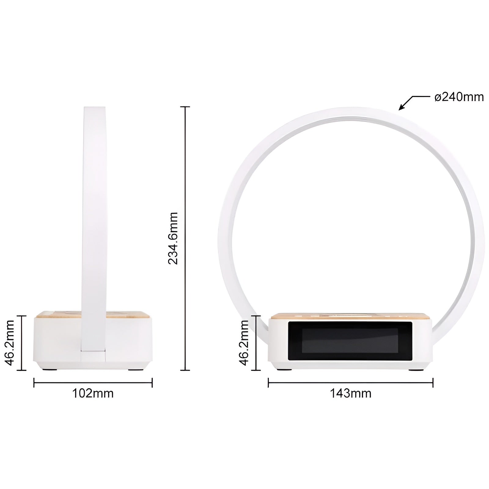 LumiCharge 3-in-1 Smart LED Lamp with Wireless Charging & Alarm
