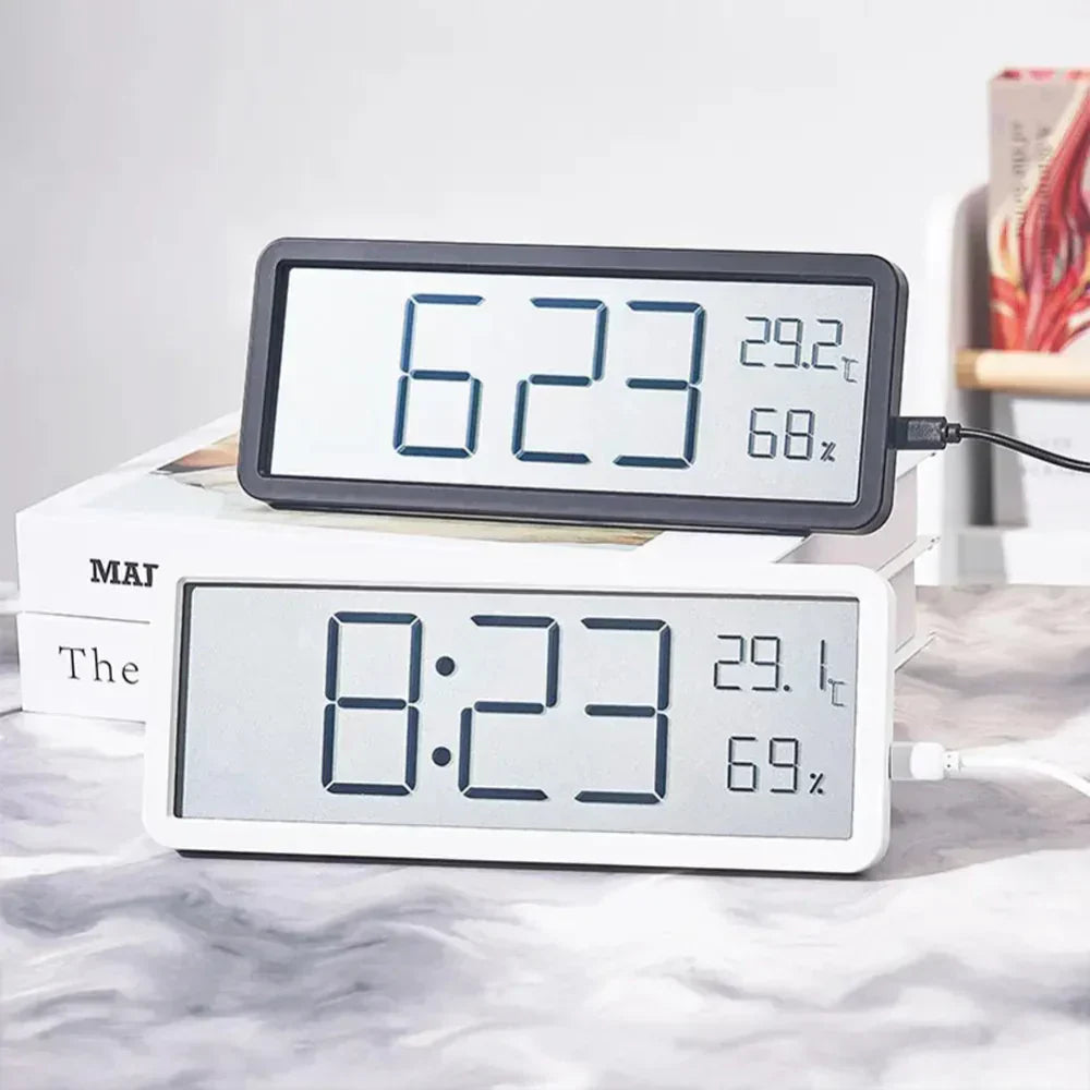LumiPulse Smart LED Wall Clock with Climate Indicators