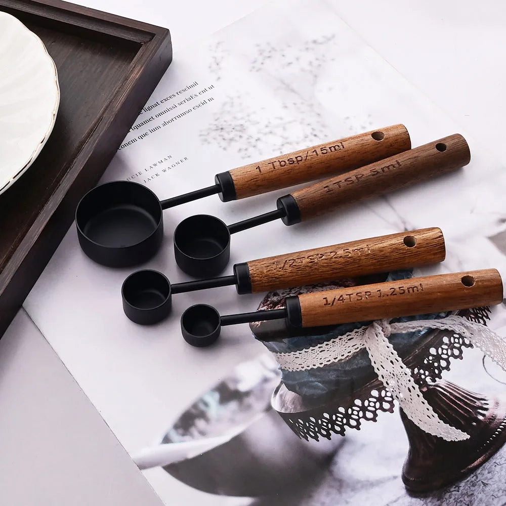 Elegant Gold-Finished Measuring Cups and Spoons Set