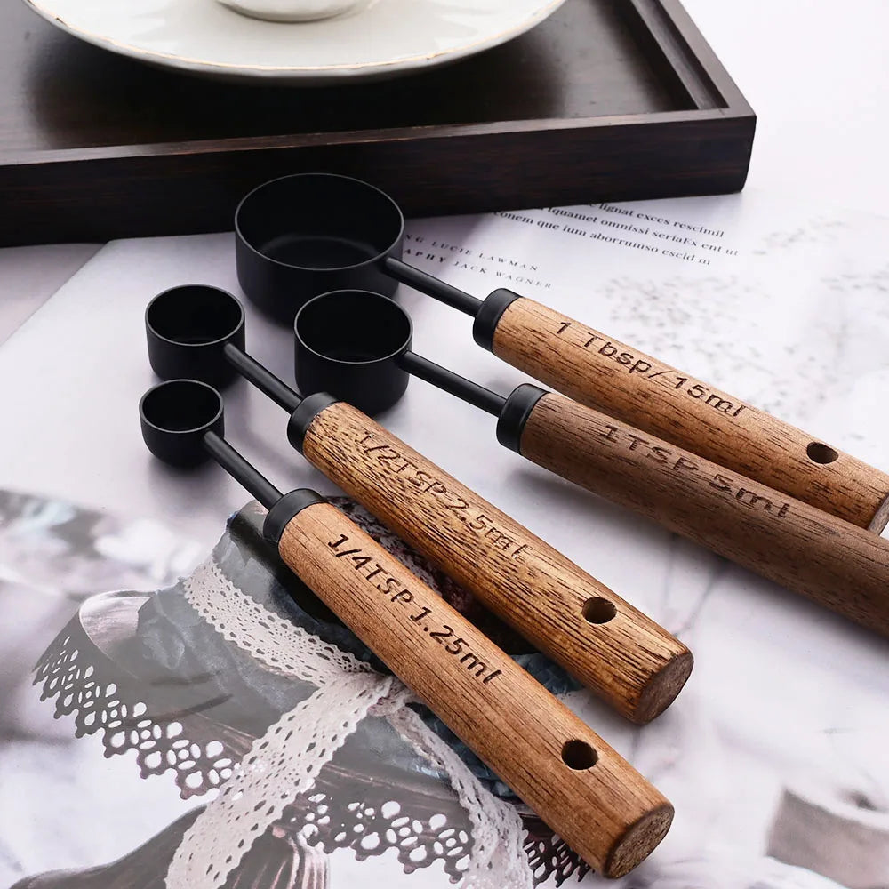 Elegant Gold-Finished Measuring Cups and Spoons Set