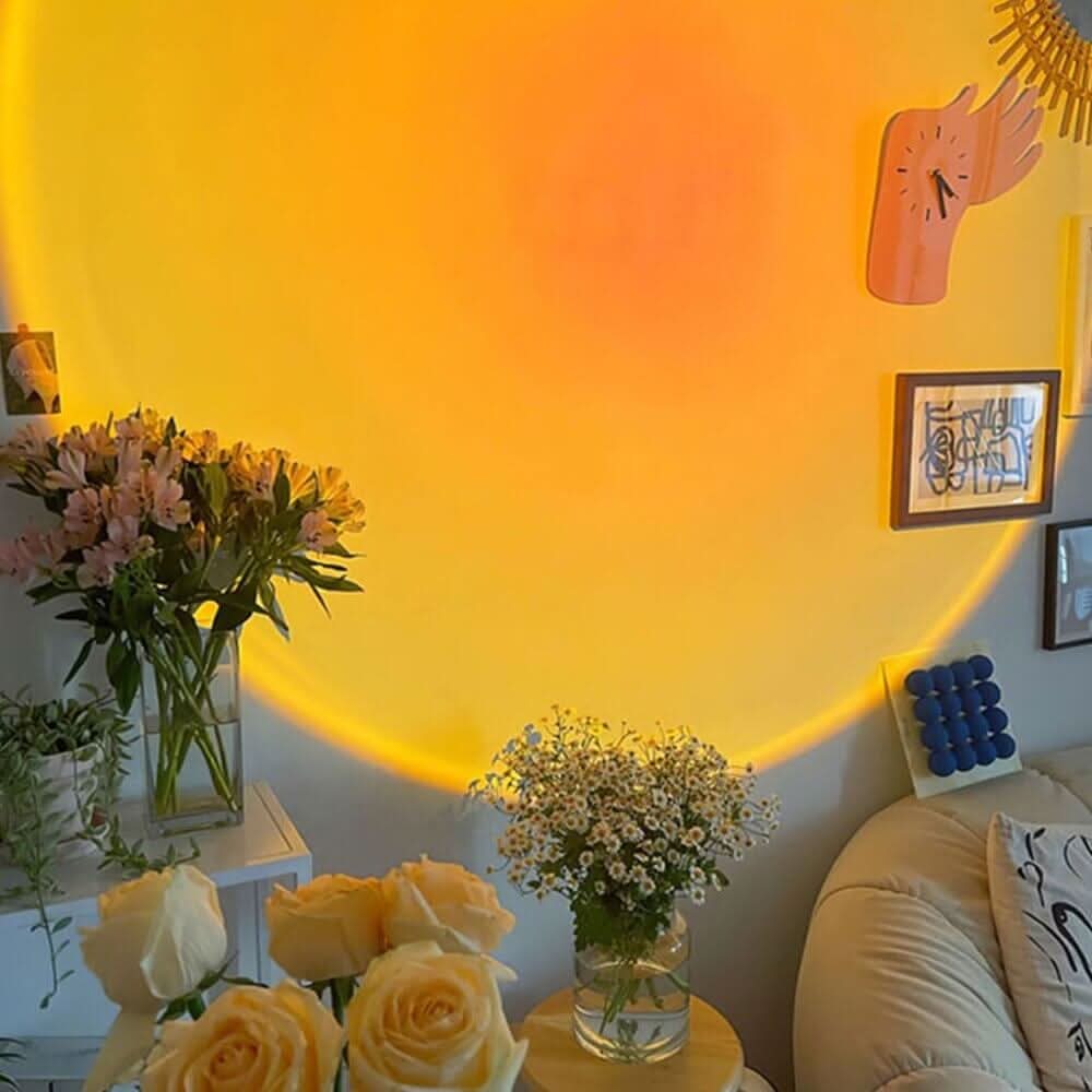 Serenity Glow - Adjustable LED Sunset Lamp for Cozy Spaces