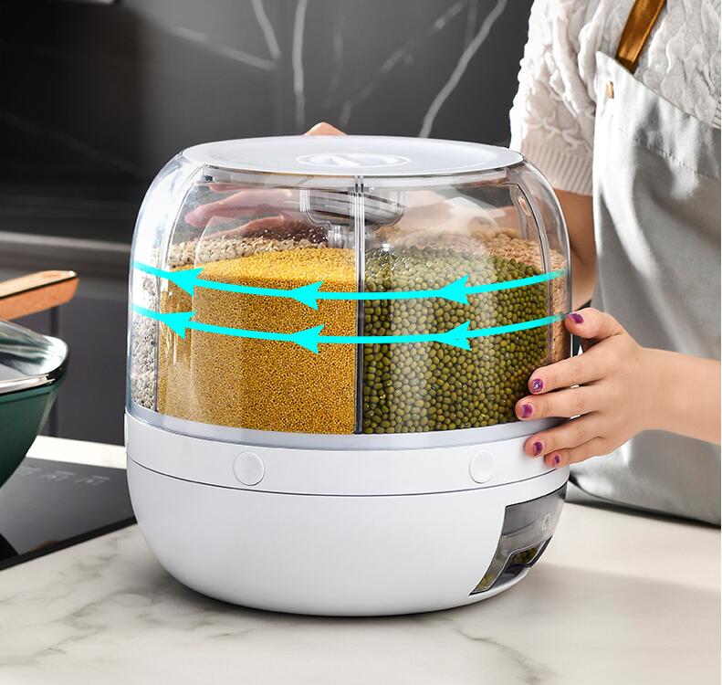 Effortless Freshness and Instant Grain Access for a Functional Kitchen