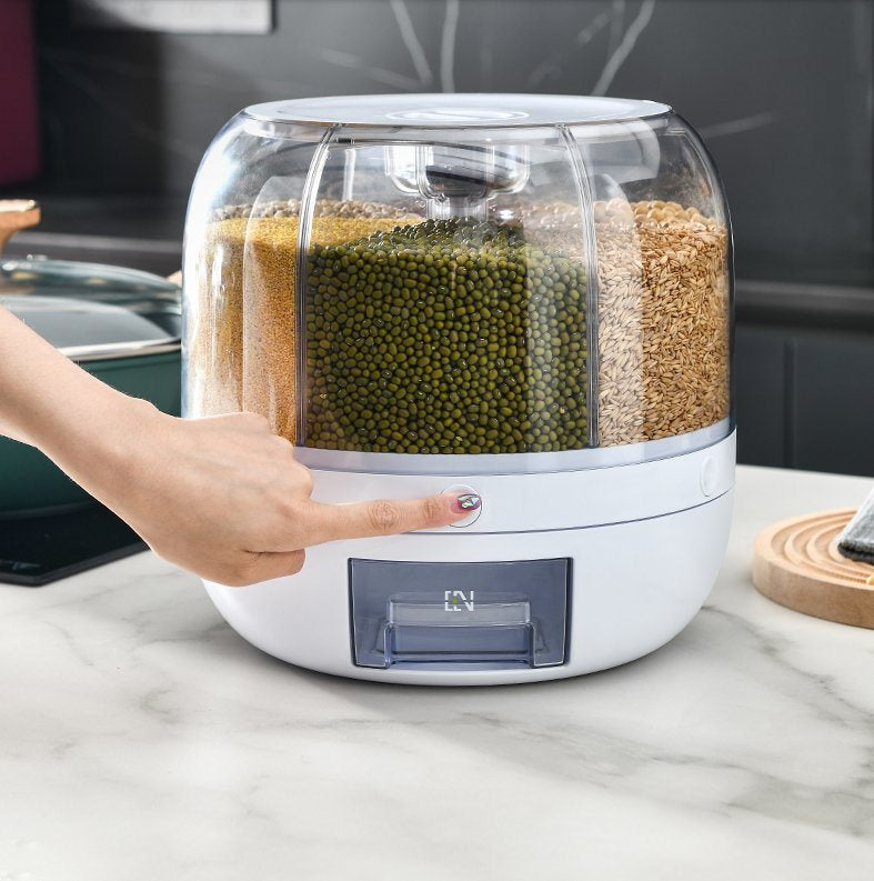 Effortless Freshness and Instant Grain Access for a Functional Kitchen