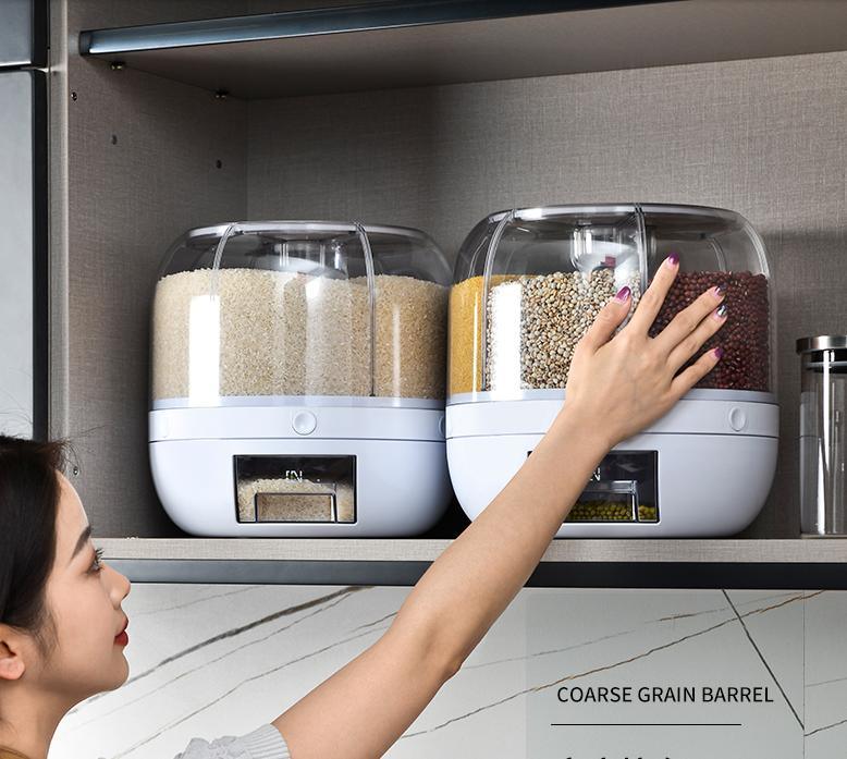 Effortless Freshness and Instant Grain Access for a Functional Kitchen