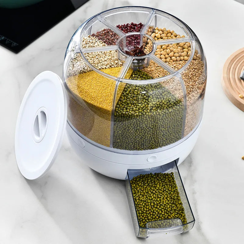 Effortless Freshness and Instant Grain Access for a Functional Kitchen