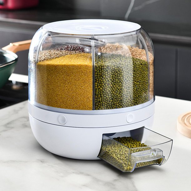 Effortless Freshness and Instant Grain Access for a Functional Kitchen