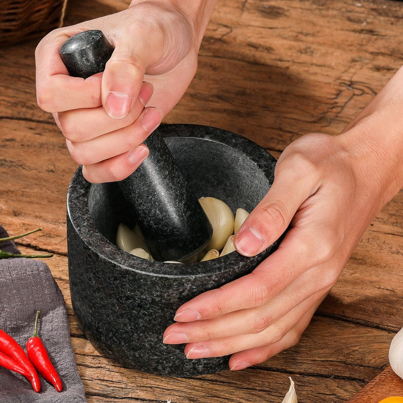 Natural Stone Grinder Bowl and Pestle – Timeless Kitchen Tool
