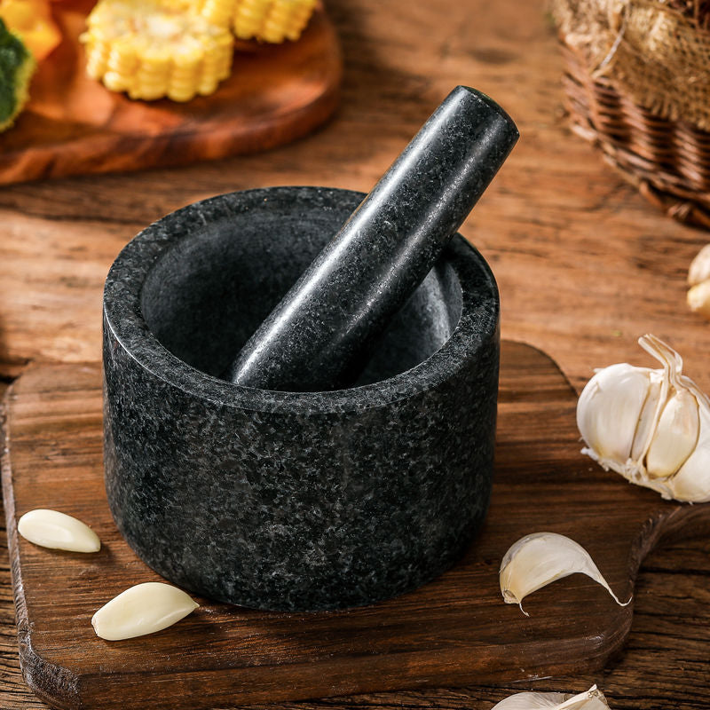 Natural Stone Grinder Bowl and Pestle – Timeless Kitchen Tool