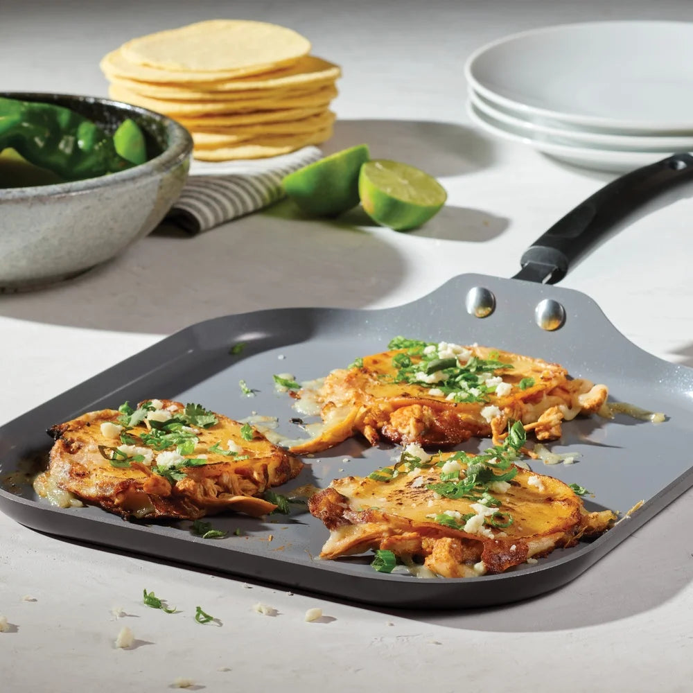 Versatile 11-Inch Square Griddle with Nonstick Surface