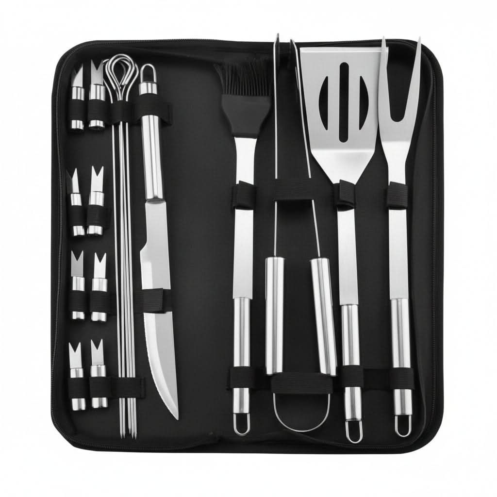Stainless Steel Barbecue Tool Set for Outdoor Grilling
