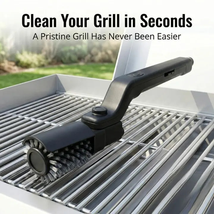 Rotating Head Grill Brush | Fast Cleaning | Safe Bristles