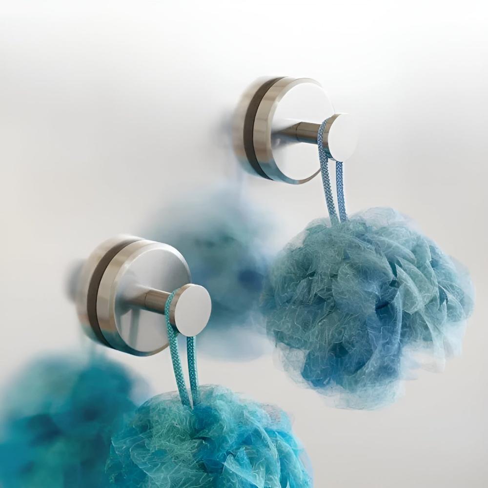 Vacuum Seal Stainless Steel Shower Hooks for Easy Storage