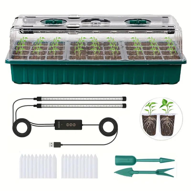 EcoGrow – 36-Pod Indoor Seed Starting System with LED Light & Humidity Cover