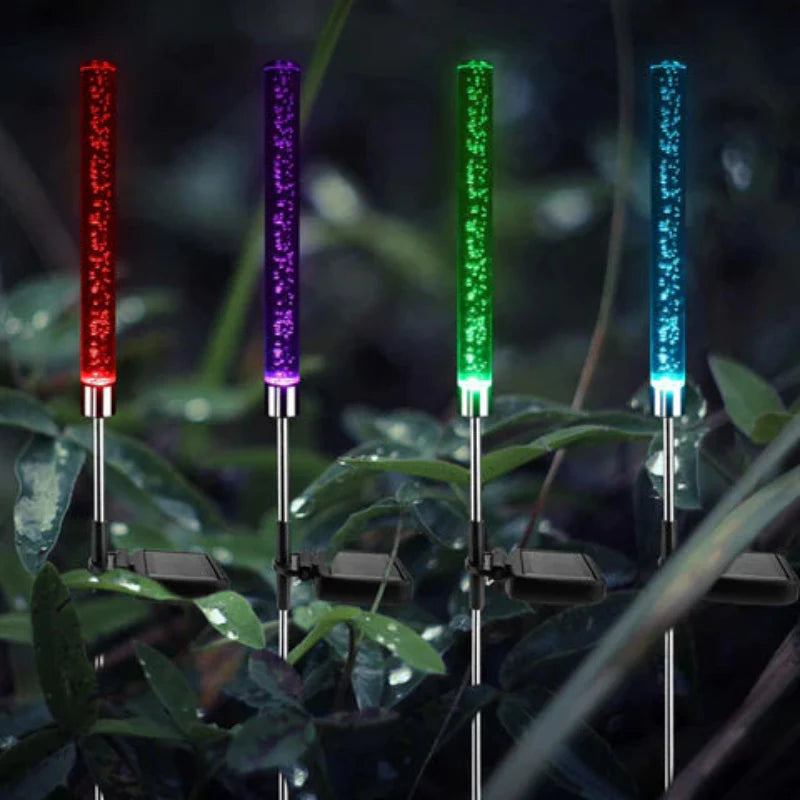 Vibrant Solar-Infused Light Tube for Gardens, 52cm Tall