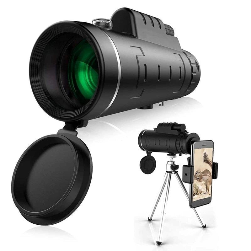 Compact High-Definition Monocular with Smartphone Mount & Tripod