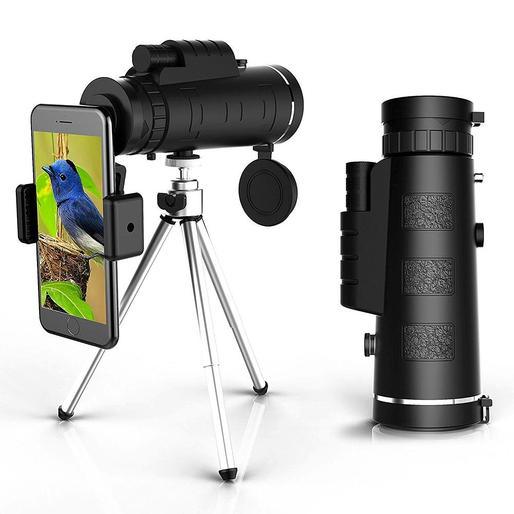 Compact High-Definition Monocular with Smartphone Mount & Tripod