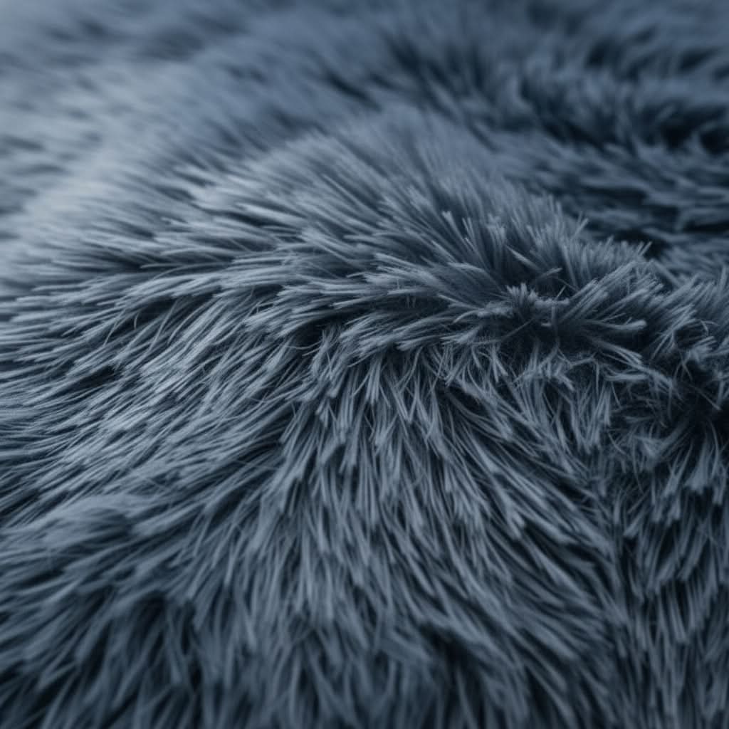 Extra Plush Faux Fur Pet Bed for Large Dogs and Cats - Calming Comfort