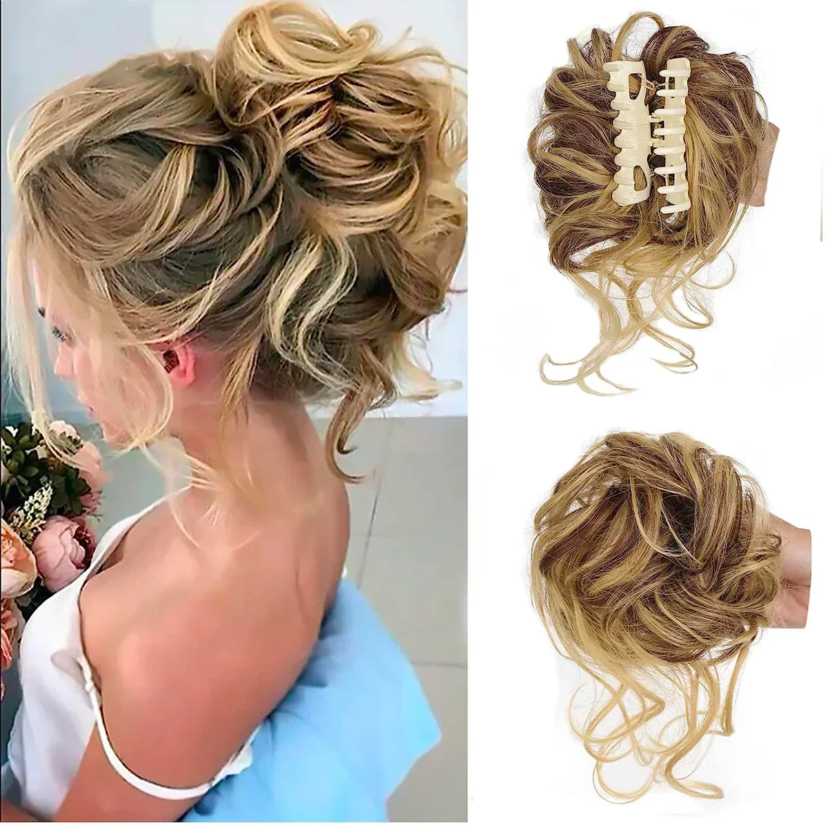 Hair Clip with Volume Mechanism for Women's Updo - Synthetic