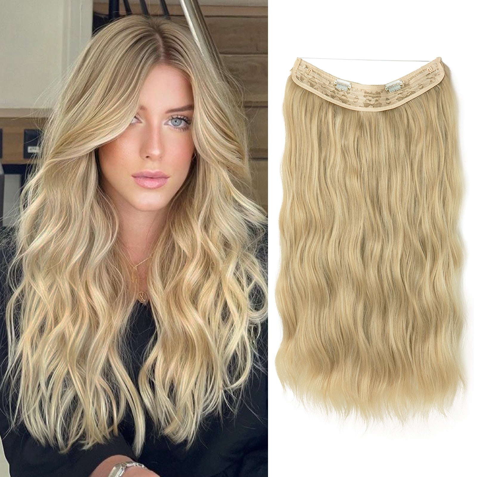 Hair Wig | Instant Volume Boost | Invisible Halo Extensions