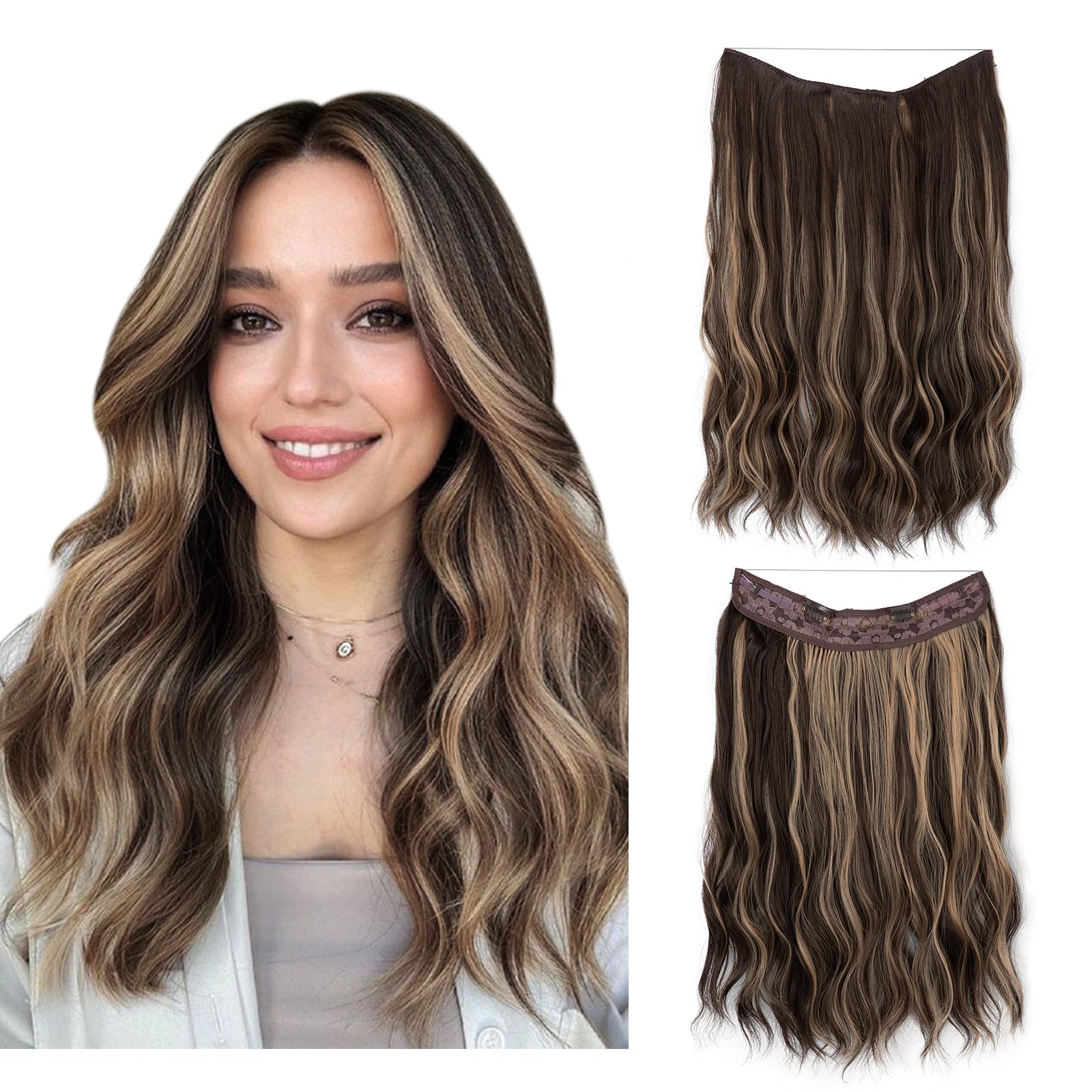 Hair Wig | Instant Volume Boost | Invisible Halo Extensions
