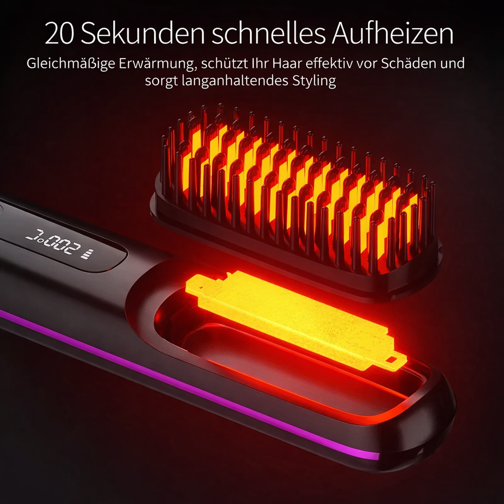 Ceramic Ionic Hair Straightener | USB Rechargeable with LCD Control