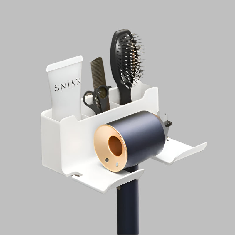 Wall-Mounted Hair Styling Tool Holder with Heat Shield