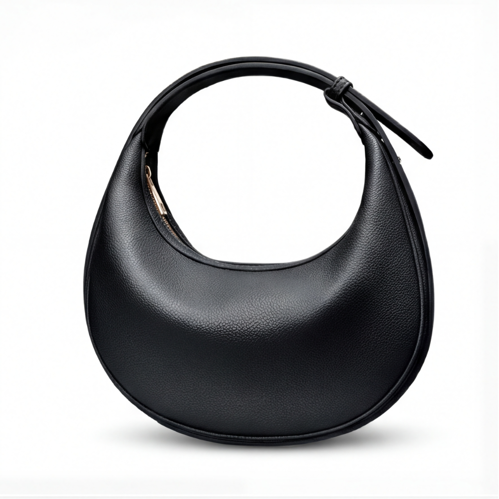 Half-Moon Shoulder Bag | Three Carry Styles | Soft Faux Leather