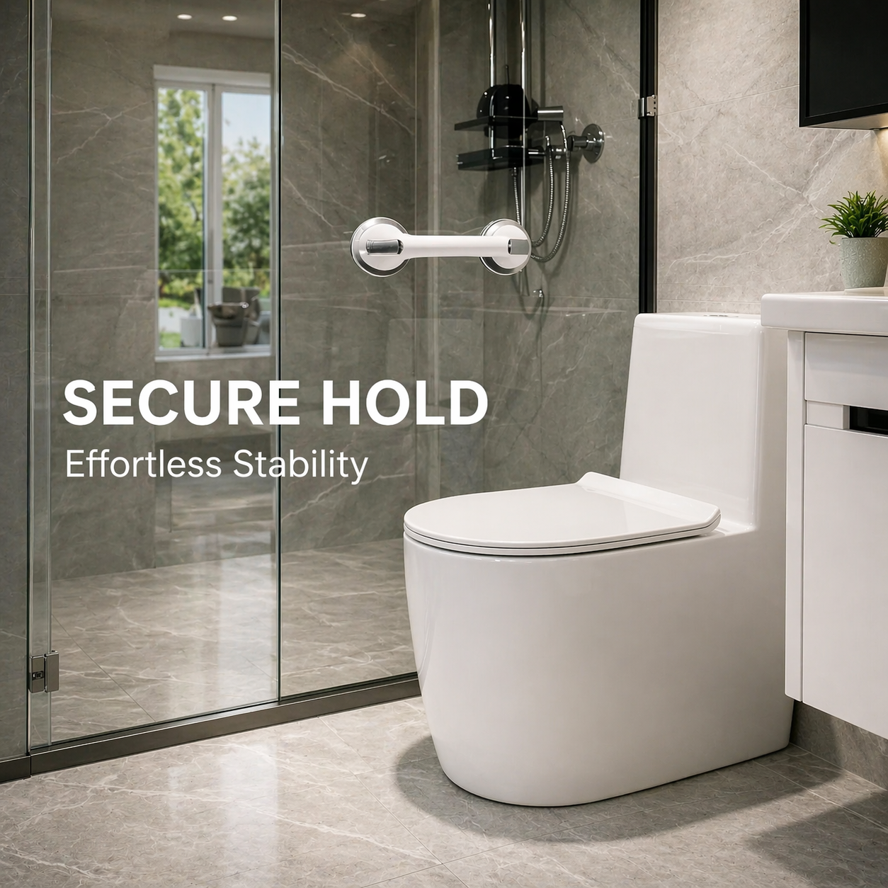 Safety Handrail with No Drilling Required - Grip Support Bar