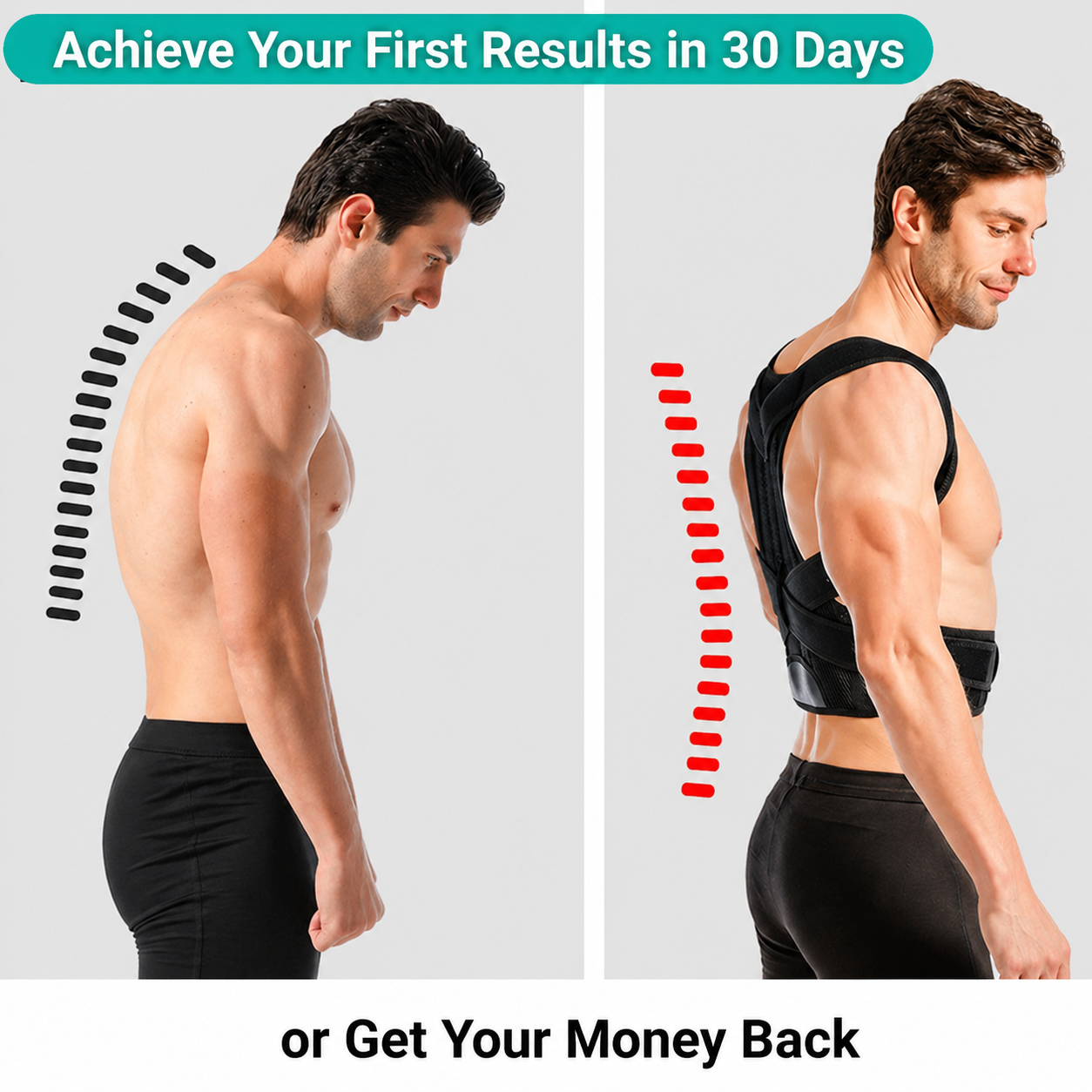 Adjustable Posture Trainer for Back | Breathable Shoulder Corrector | Spine Alignment