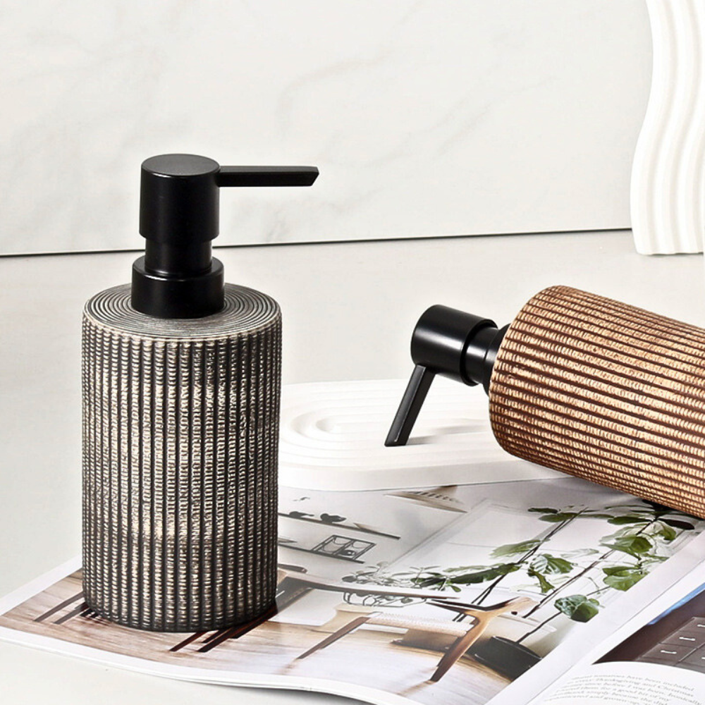 Elegant Ceramic Soap Dispenser Duo for Kitchen & Bath