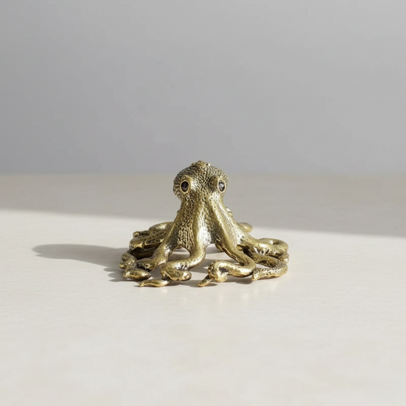 Nautical Elegance – Artisan Crafted Brass Octopus Figurine