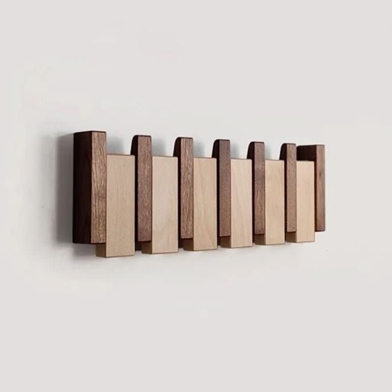 Elegant Wall-Mounted Coat Organizer with Folding Hooks