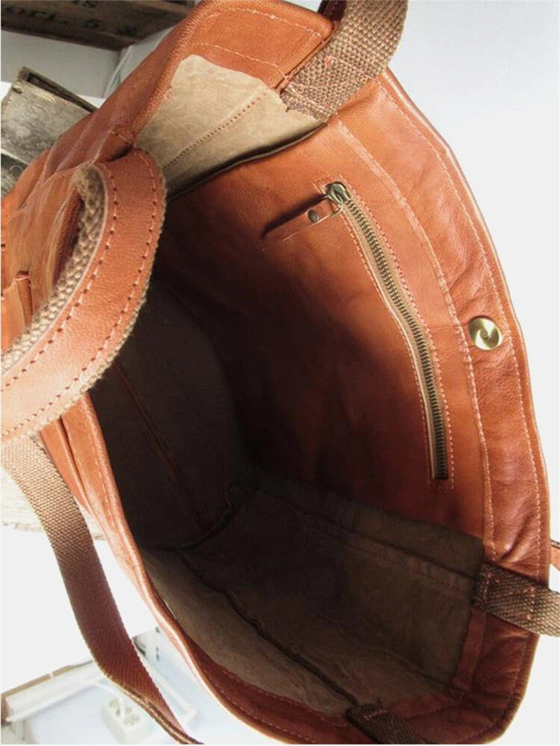 Spacious Shoulder Bag with Quality Leather-Look Finish