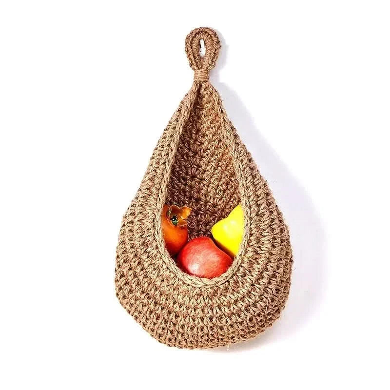 Handmade Woven Storage Basket for Chic Kitchen Organization
