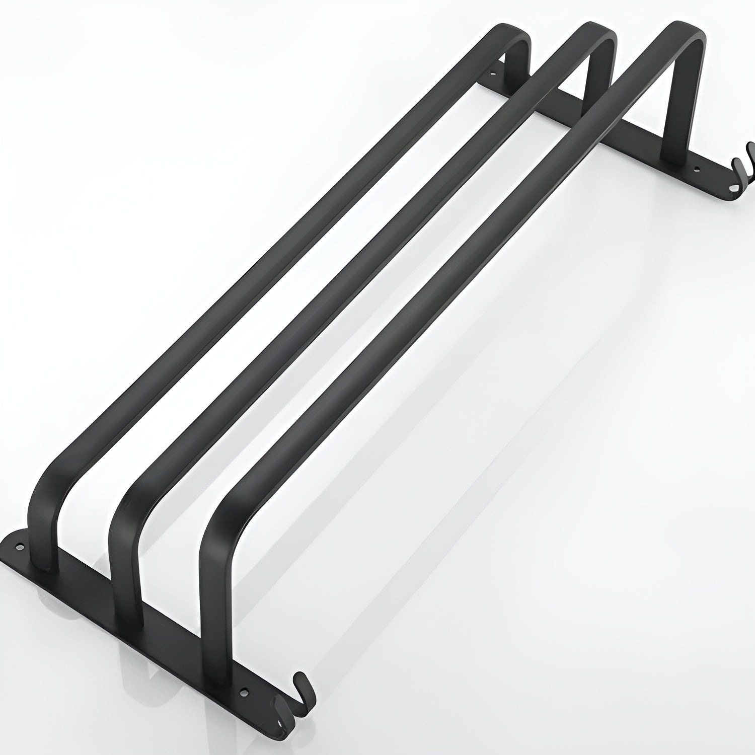 Sleek 3-Tier Wall-Mounted Towel Rack in Matte Black
