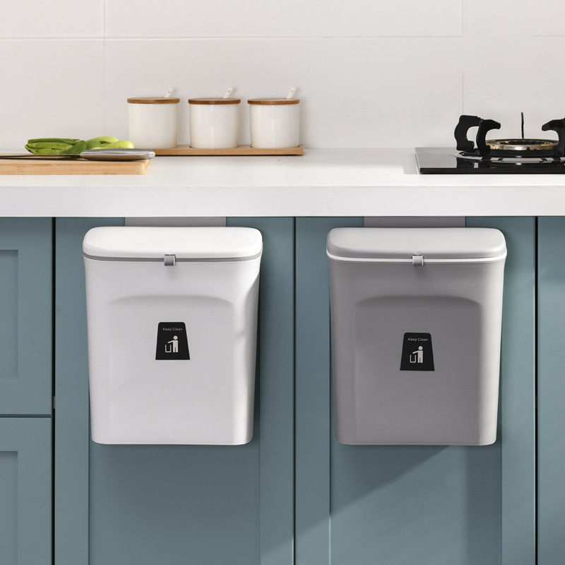 Space-Saving Hanging Bin with Smart Dual-Access Lid