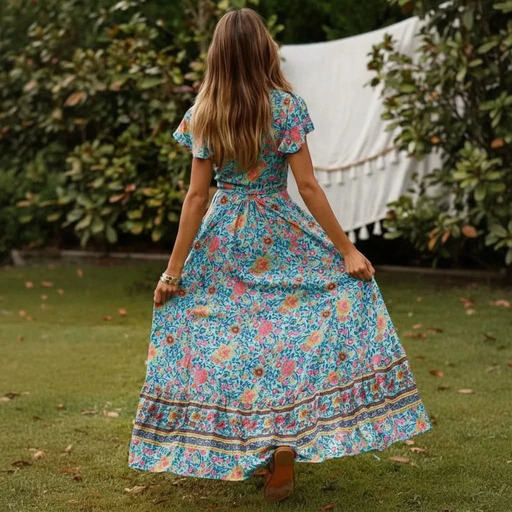 Floral Lightweight Beach Cover-Up with Relaxed Fit