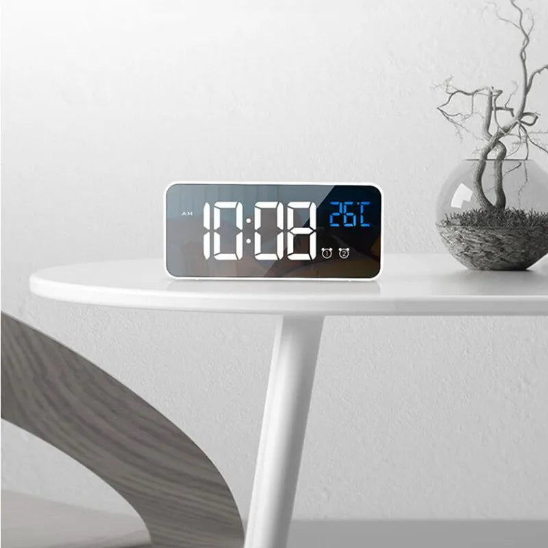 SyncWave Smart Alarm Clock with Music & Climate Display
