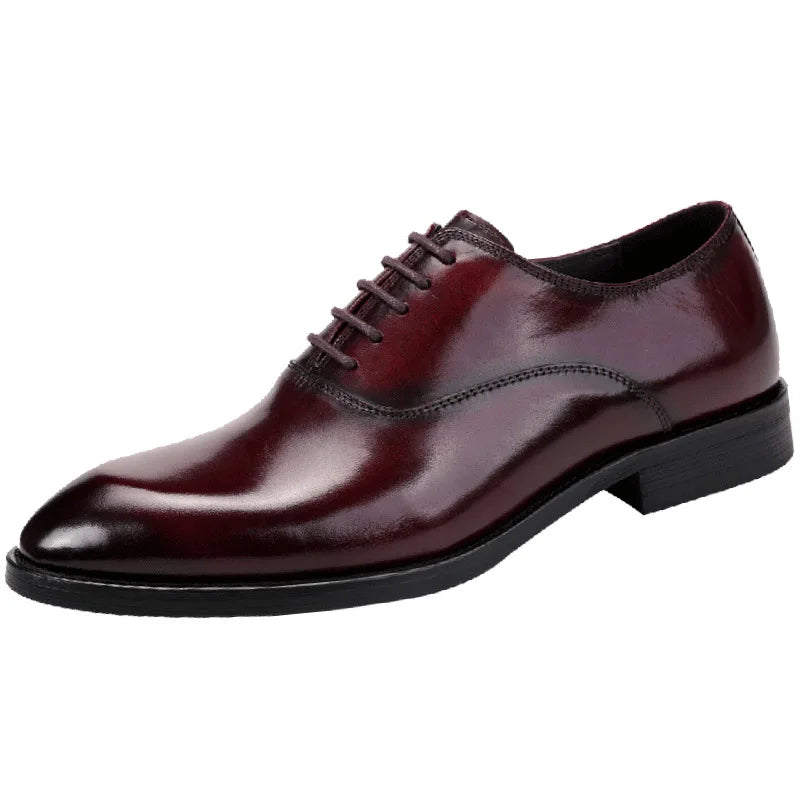 Sophisticated Faux Leather Oxfords for Men's Formal Wear