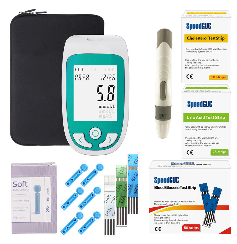 Comprehensive Home Health Tester for Glucose & Cholesterol