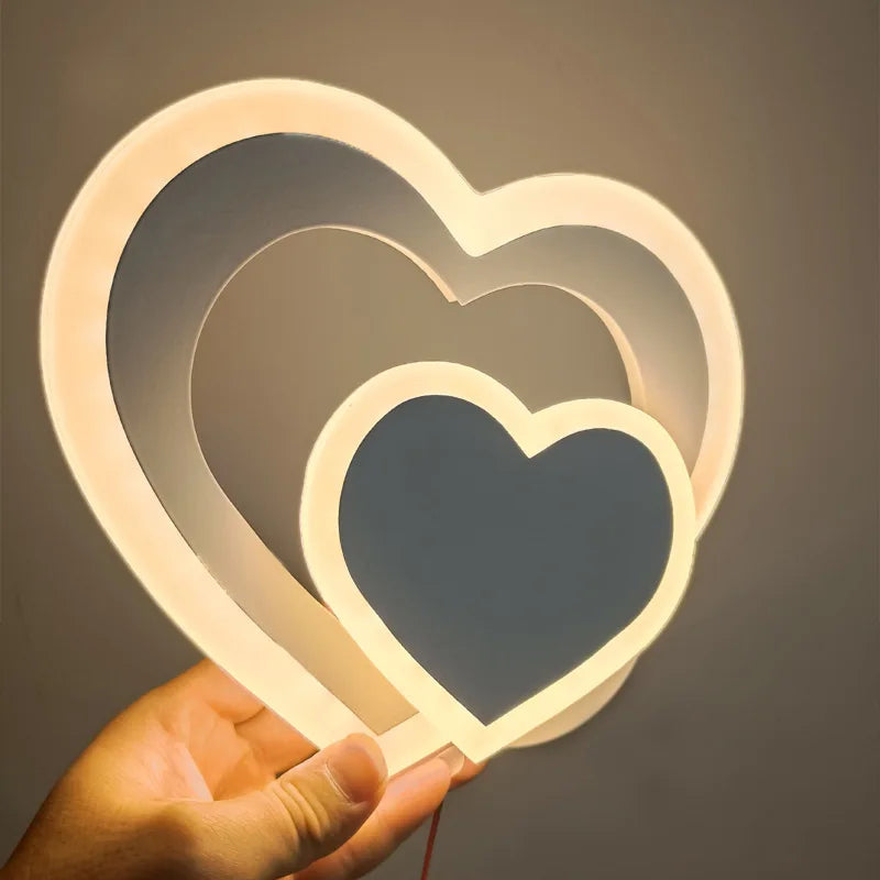 Charming Heart-Shaped Wall Light for Cozy Spaces