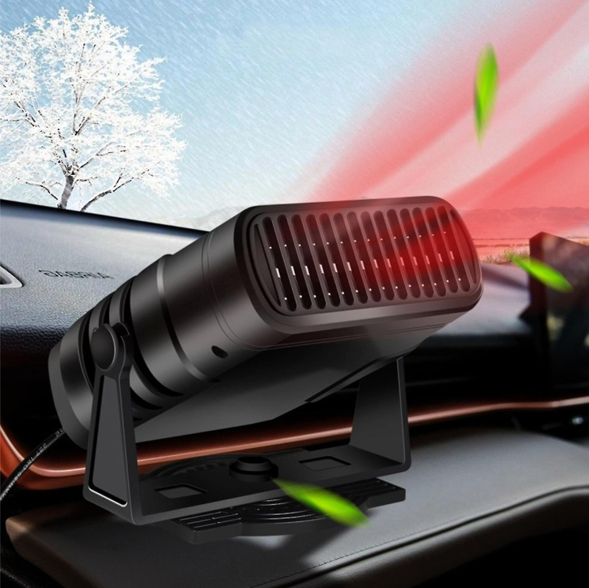 QuickHeat 12V Portable Car Heater & Defroster with 360° Adjustability
