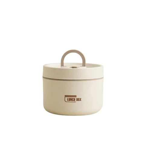 Insulated Lunch Container with Double-Wall Construction for Hot Food