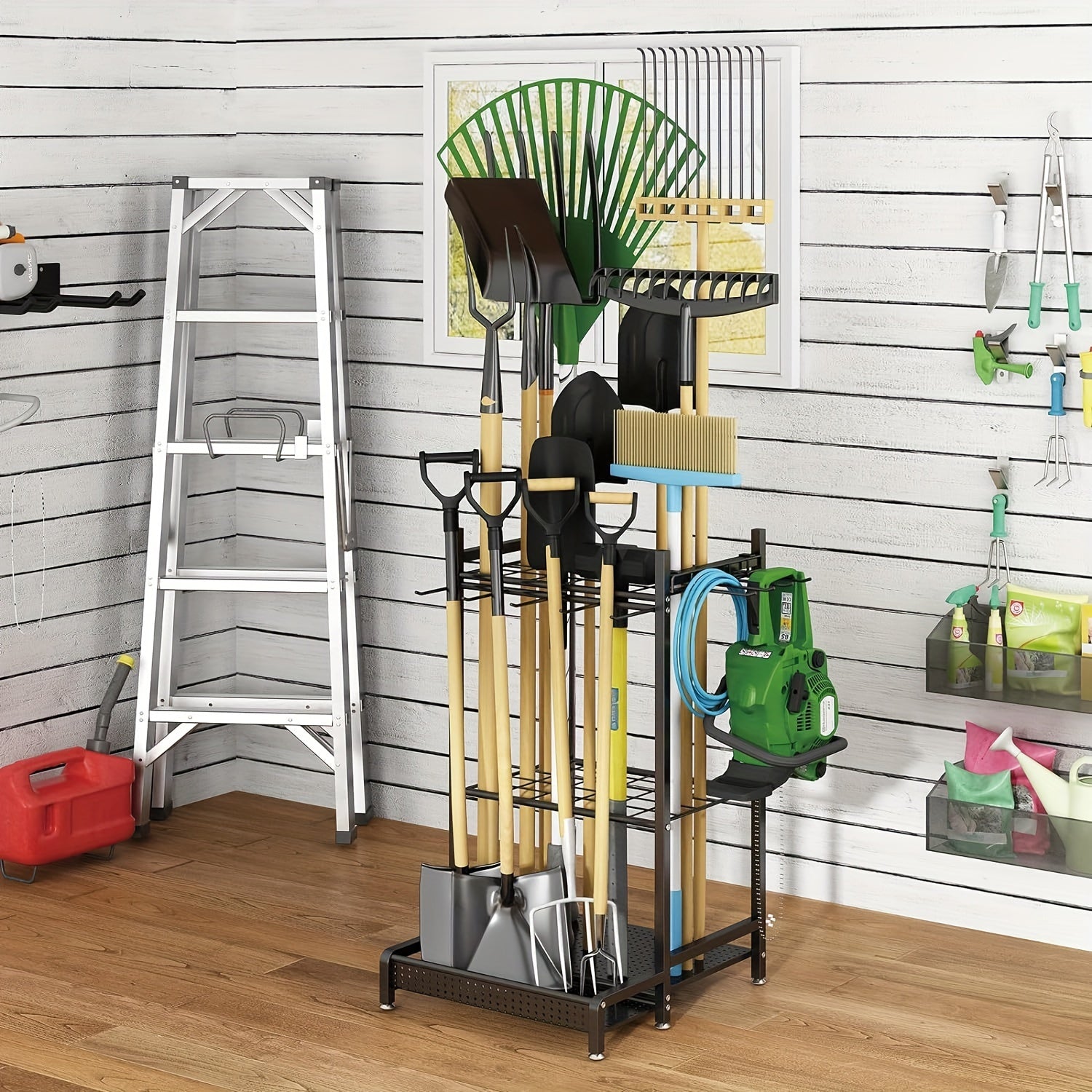 Sturdy Metal Tool Organizer for Outdoor Spaces