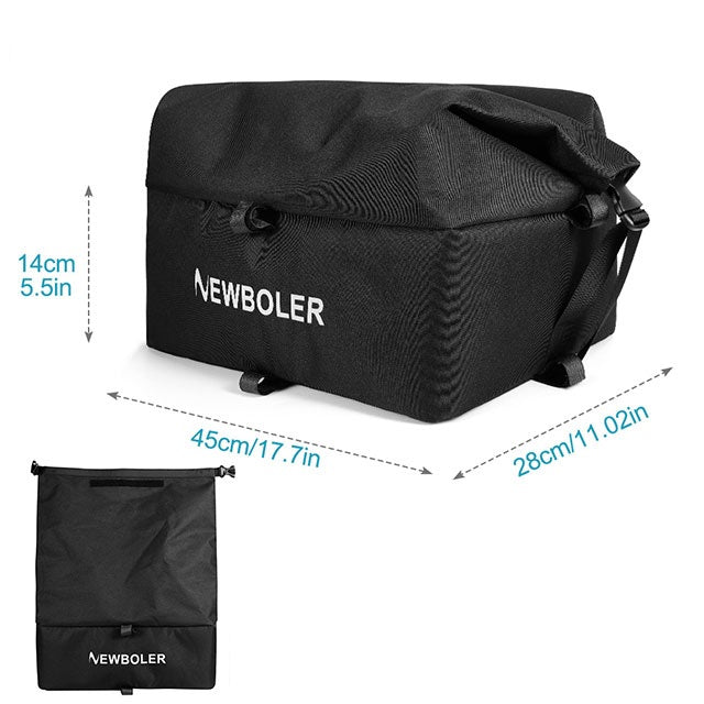 Robust Rear Bicycle Cargo Basket with Adjustable Rack