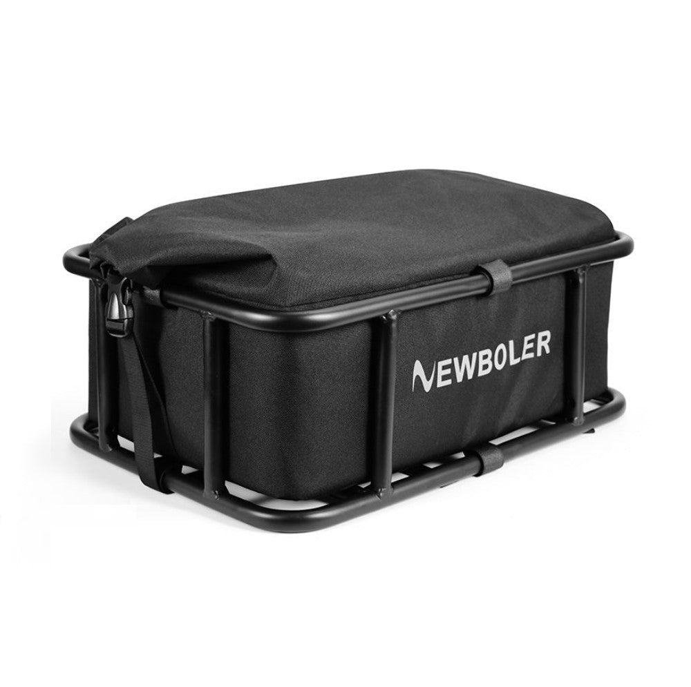 Robust Rear Bicycle Cargo Basket with Adjustable Rack
